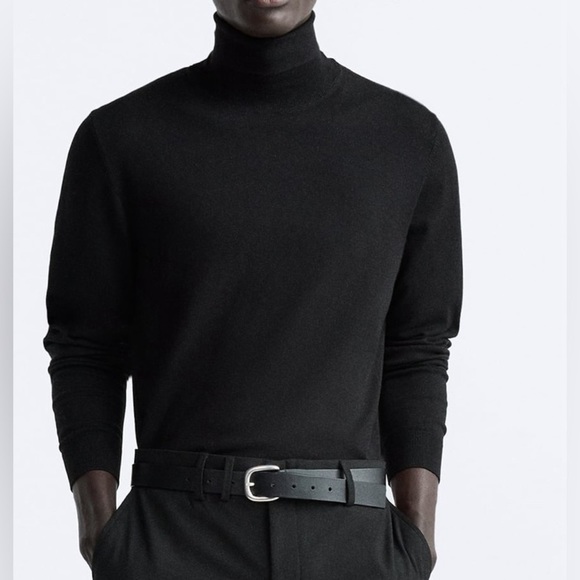 Zara Other - NWT Men’s ZARA Viscose Blend M turtleneck Sweater - Black - Medium